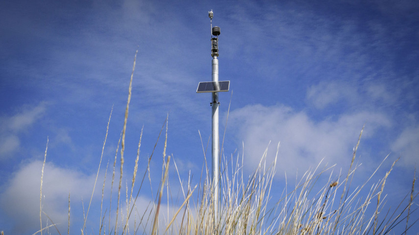 A fire sensor that makes up part of the Port Hills fire prevention network.